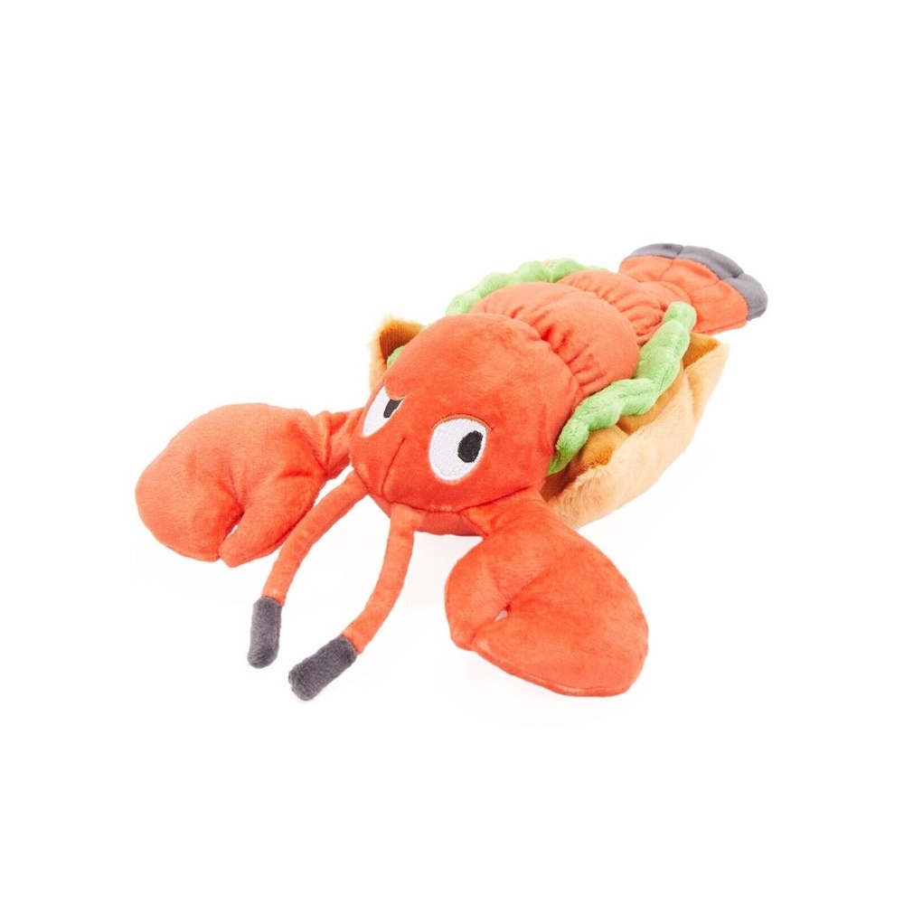 Bark Box Maine Lobster Roll Red 9" Size Ultra Soft Plush Squeak Dog Toy